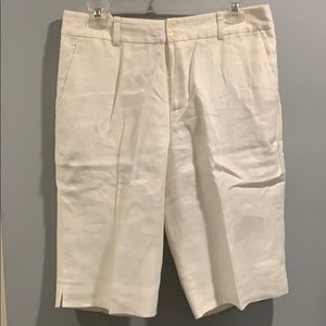 Ralph Lauren white linen capris